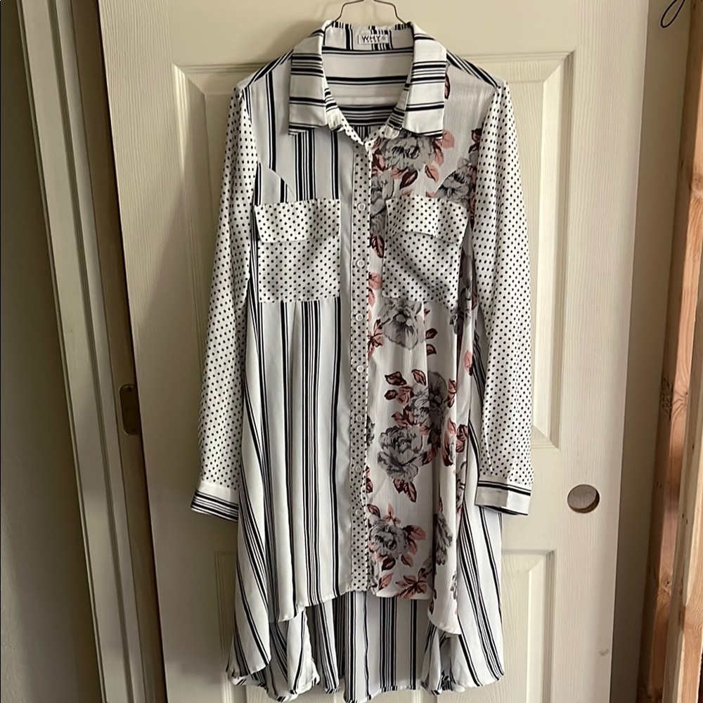 WHY button down dress